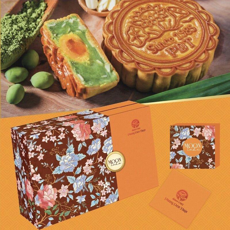 Phương Diêm Thuận, 2025 floral gift box with cut matcha cake